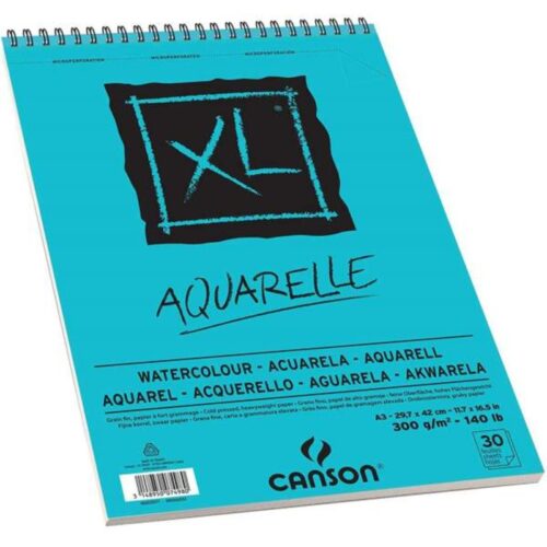 Album Papier Aquarelle XL A3 300G/M² 30 Feuilles - Canson