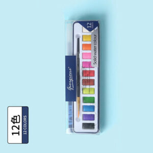 BOITE AQUARELLE METALIQUE GIORGIONE 12 COULEUR +PINCEAU ROND + PINCEAU RESERVOIRE Boite aquarelle metalique giorgone 12 couleurs + Pinceau rond + Pinceau réservoire
