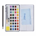 Boite aquarelle metalique giorgione 36 couleurs + Pinceau rond + Pinceau réservoire