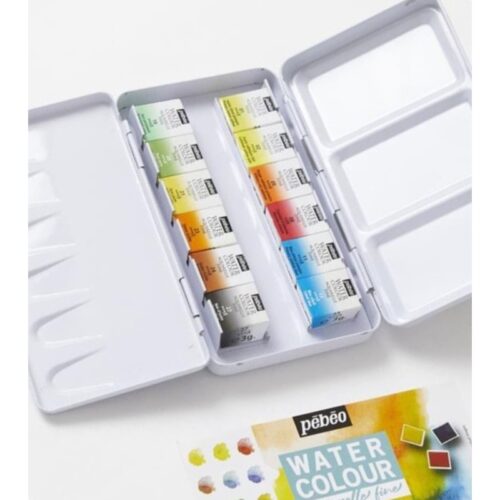 Boite aquarelle metalique pebeo 12 couleurs