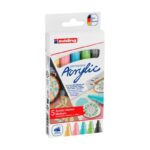 Boite de 5 marqueurs acrylique peinture E-5100 basic - Edding