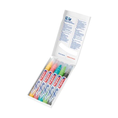 Boite de 5 marqueurs acrylique peinture E-5100 basic - Edding