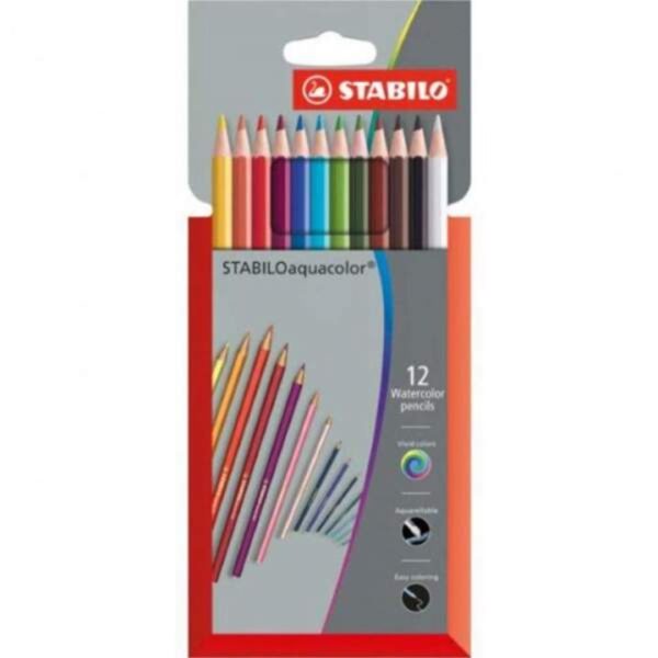 Crayon de couleur aquarelle 12 pièces Stabilo