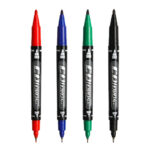 Gxin G-107A double tête double pointe marqueur permanent CD/DVD à base d'huile lisse écriture alcool marqueur permanent pour les entreprises