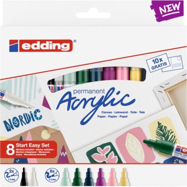Marqueur acrylique Edding kit de démarrage