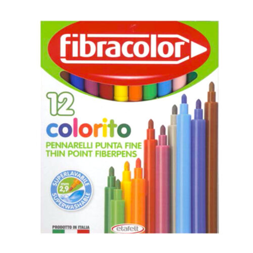 Pochette feutre coloriage de 12 - Fibracolor