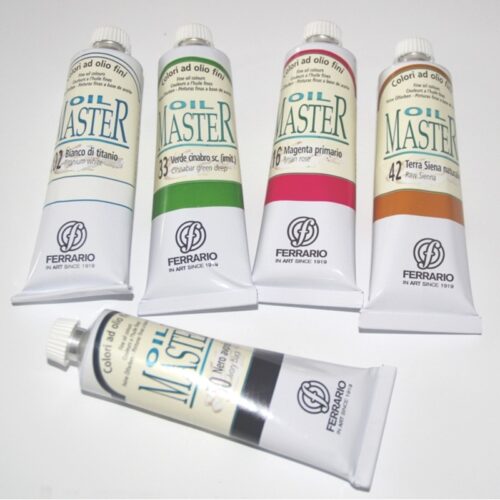 Set-15-tubi-colori-olio-Ferrario-Oil-Master-60ml 4 Tube Peinture a Huile Master 60ml - Ferrario