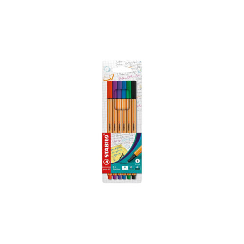 Stylo-feutre point 88 Pointe fine 0,4 mm Assortiment 6 unités - Stablio