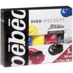 Coffret de 5 tubes couleurs primaires de 100ml - Pébéo