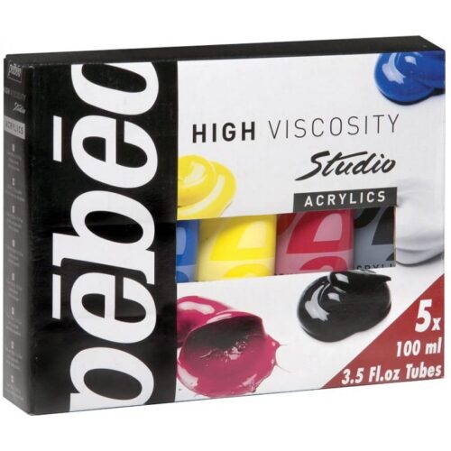 Coffret de 5 tubes couleurs primaires de 100ml - Pébéo