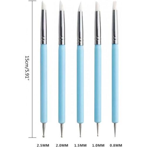 Set de 5 outils d'indentation d'argile en Silicone