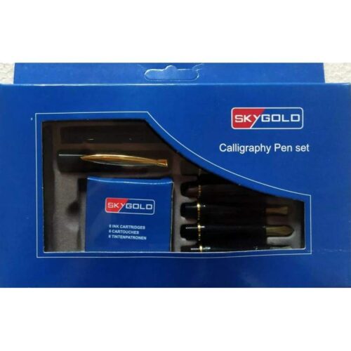 Set de 6 Stylo à Plume Calligraphie - Sky Gold