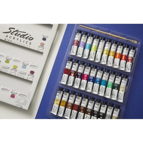 Coffret de 30 Tubes Studio Acrylics 20 ml & Pinceau - Pébéo
