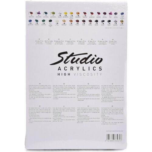 Coffret de 30 Tubes Studio Acrylics 20 ml & Pinceau - Pébéo