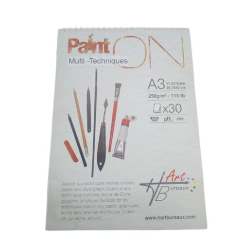 Bloc 30 Feuilles Multi-Technique 250g A3 Paint On