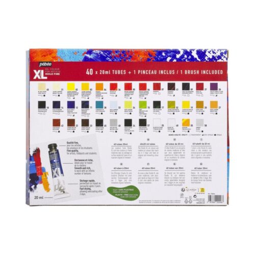 Set de 40 Tubes Huile Fine XL de 20 ml Assortis - Pébéo