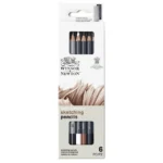 Ensemble de 6 crayons à dessin -WINSOR AND NEWTON
