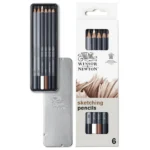 Ensemble de 6 crayons à dessin -WINSOR AND NEWTON