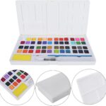Boite aquarelle en plastique giorgione 48 couleurs +1Pinceau réservoire + 1 pinceaux rond