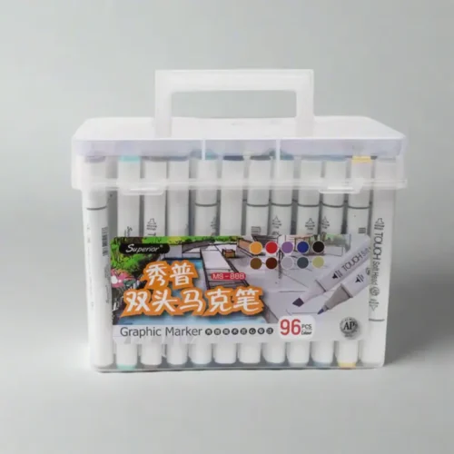 boite de 96 Marqueurs à alcool double pointe – Superior Art Markers – Touch