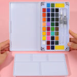 Boite aquarelle en plastique giorgione 36 couleurs +2 Pinceau réservoire