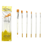 Série 6 pinceaux plat +rond + biseauté