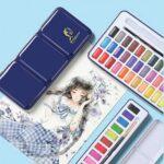 Boite aquarelle metalique giorgione 36 couleurs + Pinceau rond + Pinceau réservoire