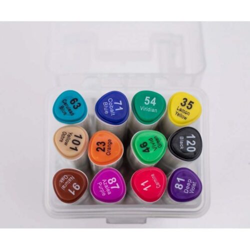 boite de 12 Marqueurs à alcool double pointe – Superior Art Markers – Touch