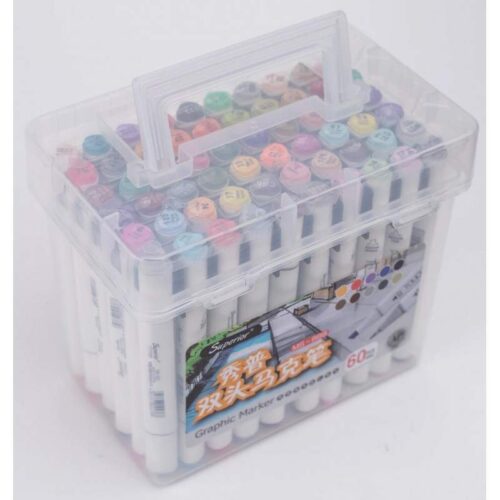 boite de 60 Marqueurs à alcool double pointe – Superior Art Markers – Touch